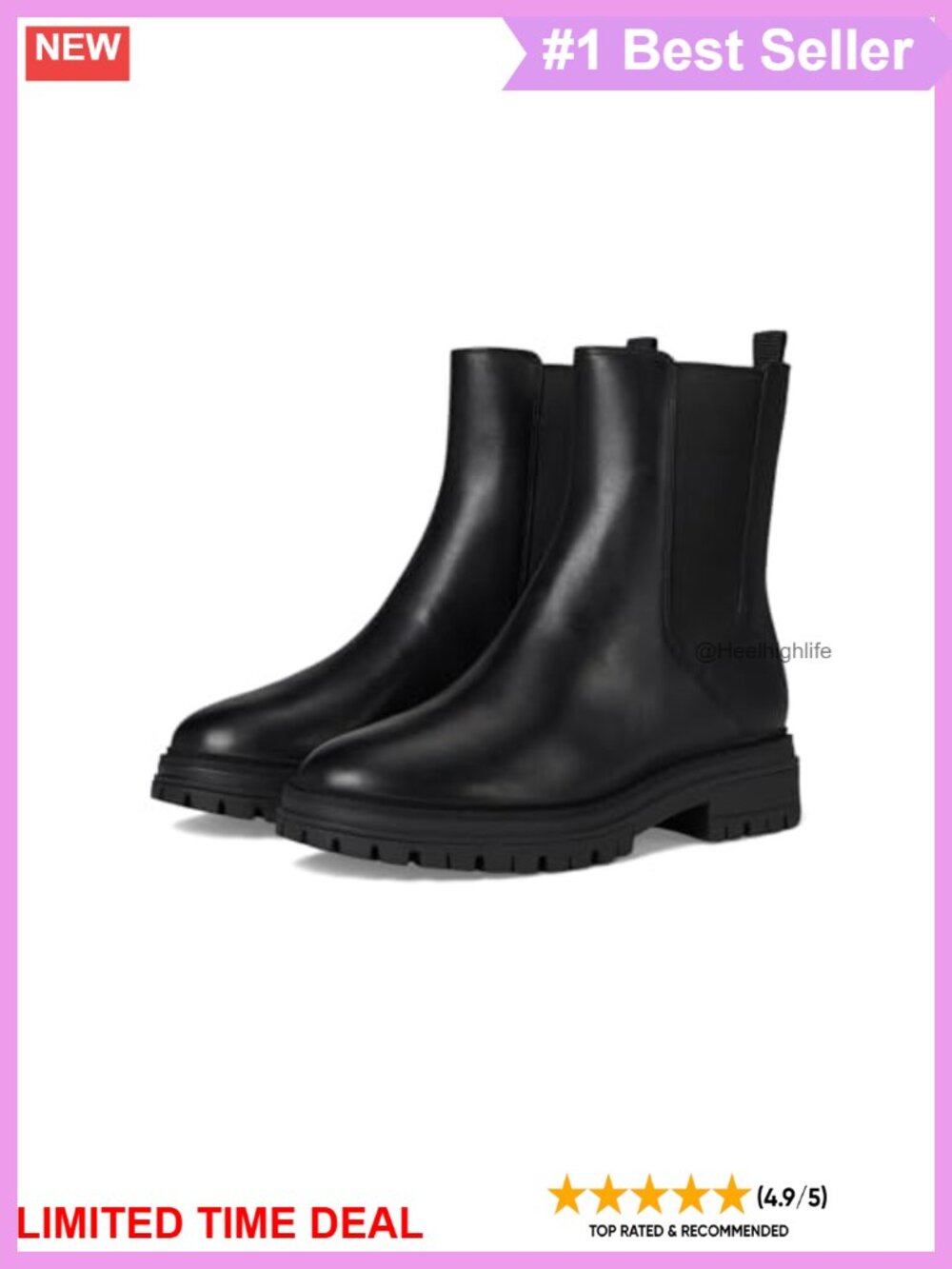 Weather Resistant Leather Chelsea Bootie with Dual Gore and Pull Tab
